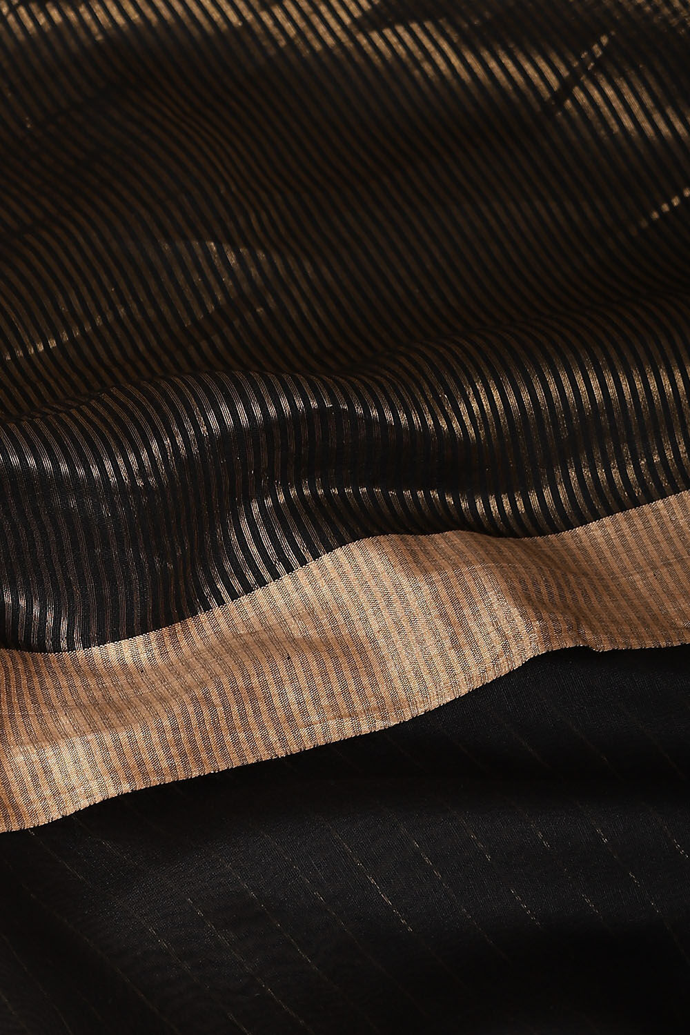 Black Pure Silk Cotton Jamdani Saree image number null