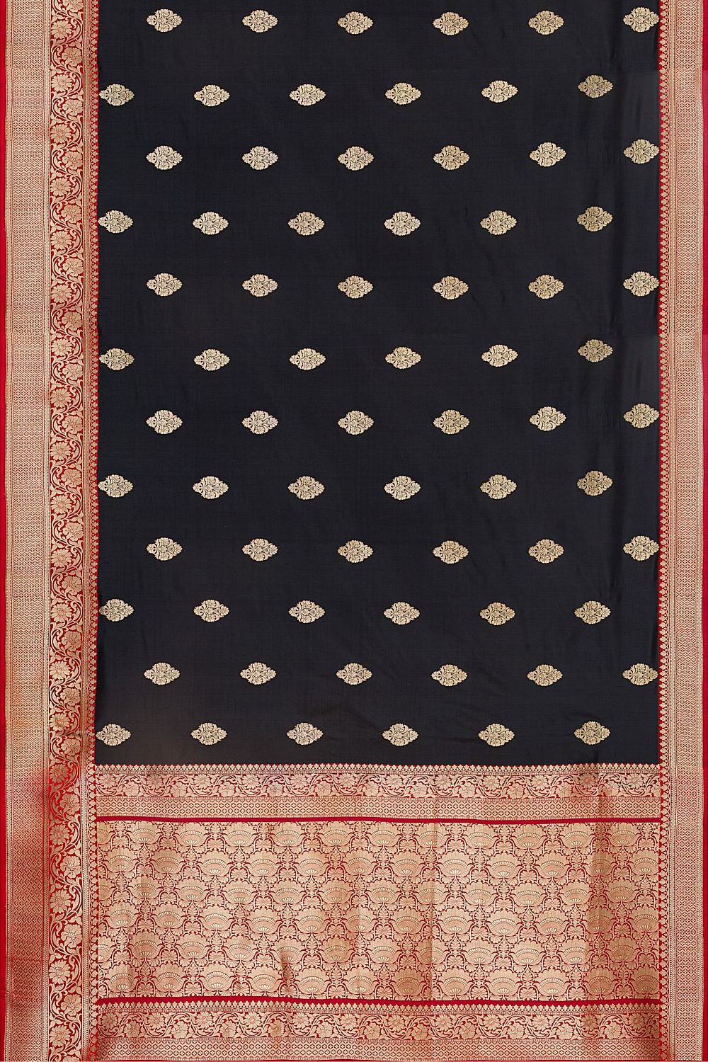 Black Pure Silk Banarasi Saree image number null