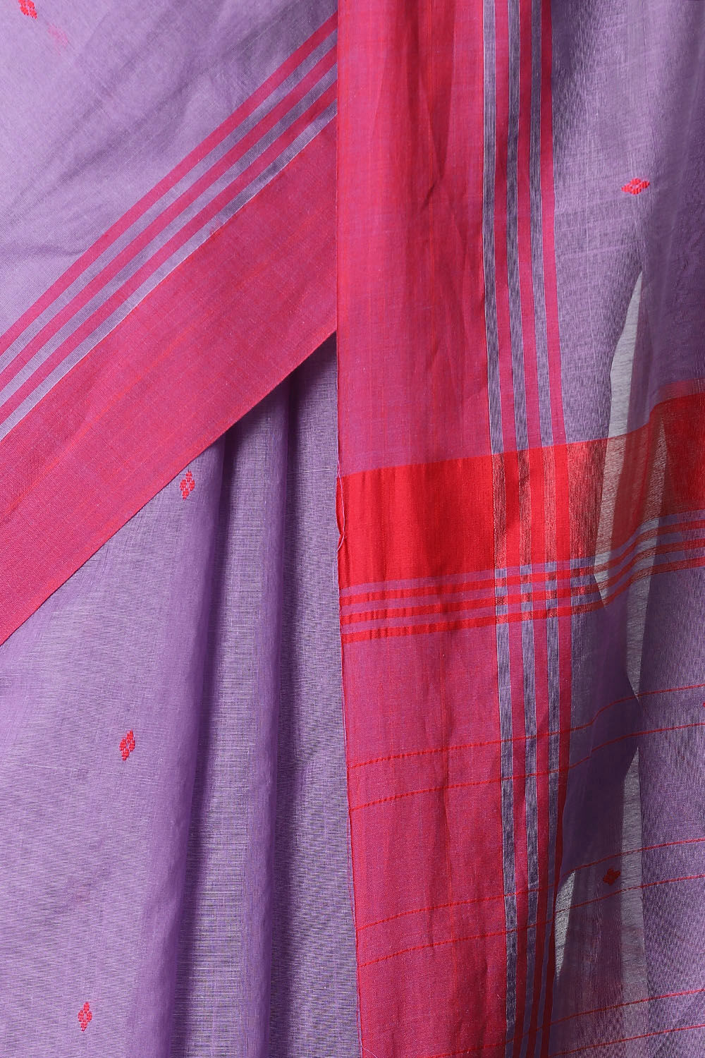 Purple Pure Silk Cotton Chanderi Saree image number null