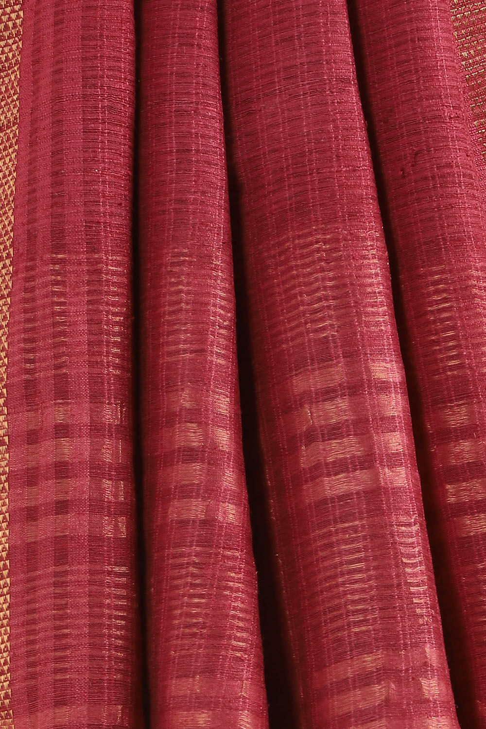 Dark Pure Red Silk Woven Saree image number null