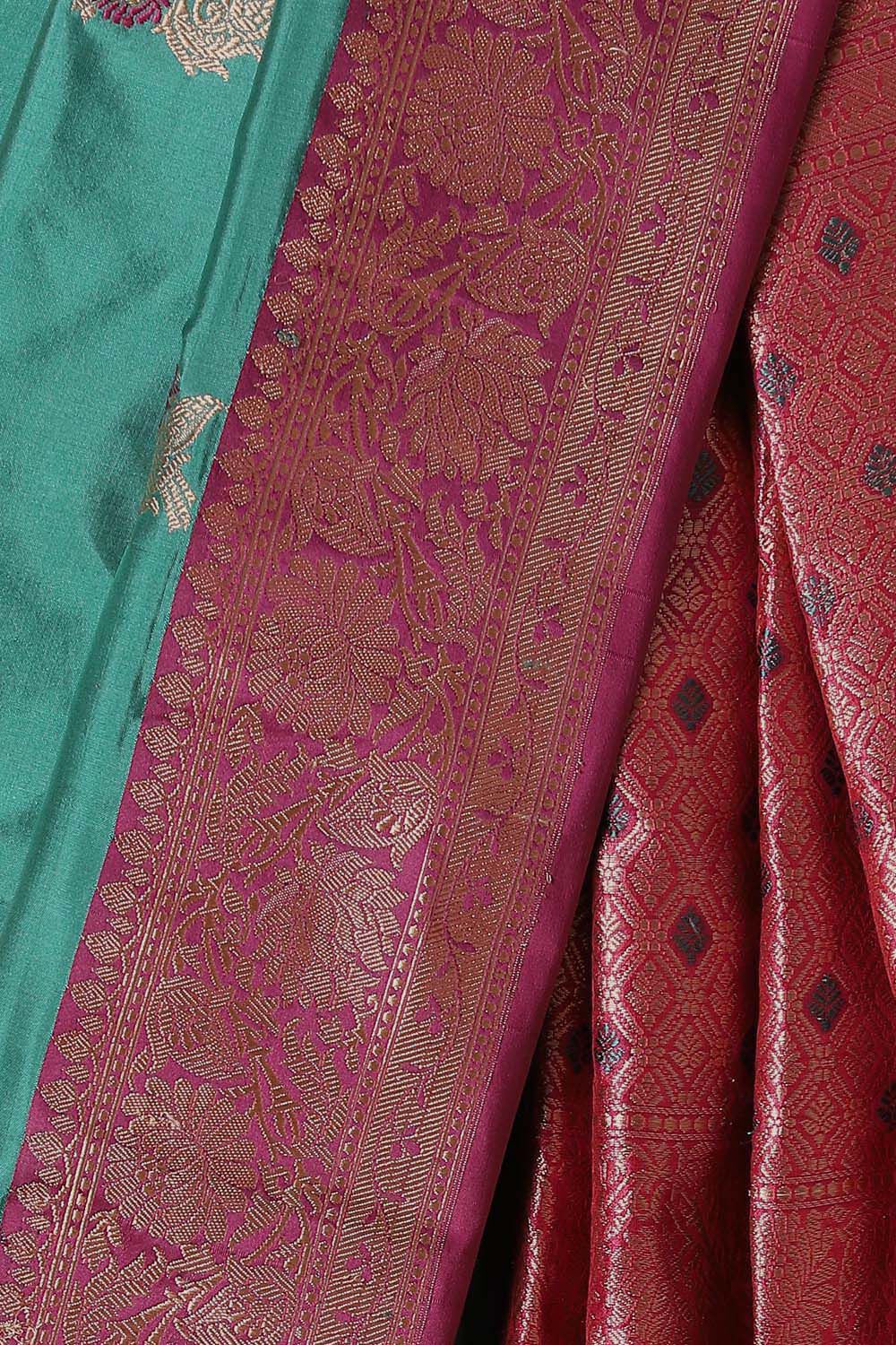 Blue Pure Silk Banarasi Saree image number null