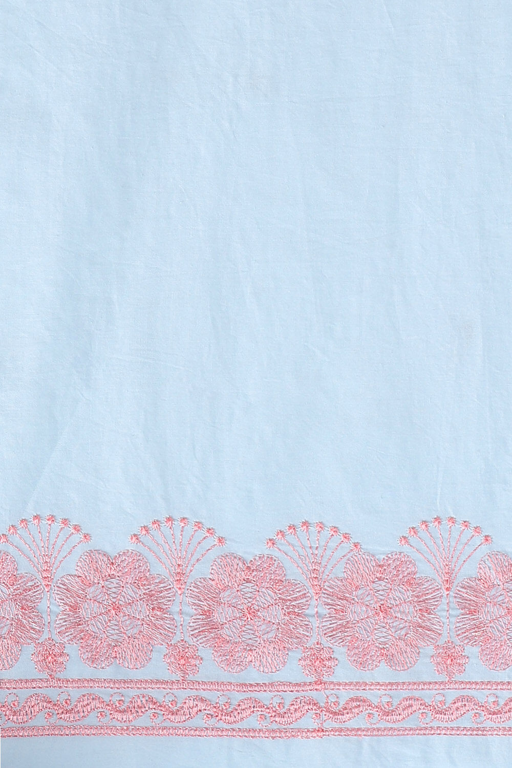Light Blue Pure Cotton Embroidered Saree image number null
