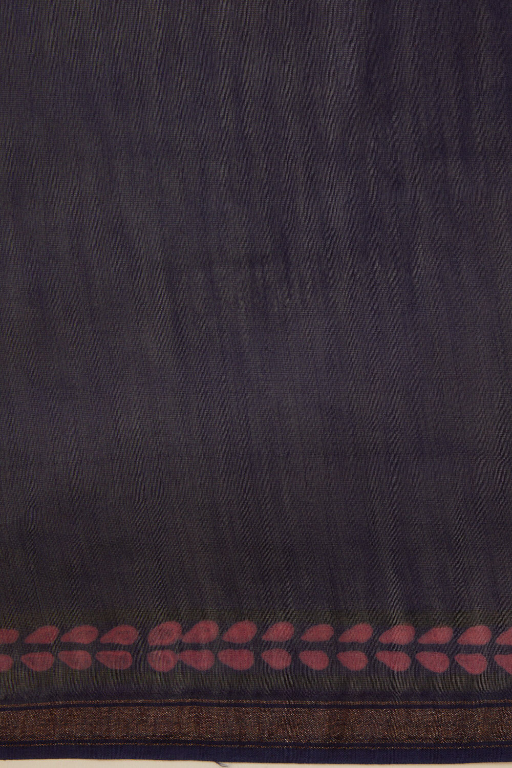 Purple Pure Silk Cotton Bagru Printed Saree image number null