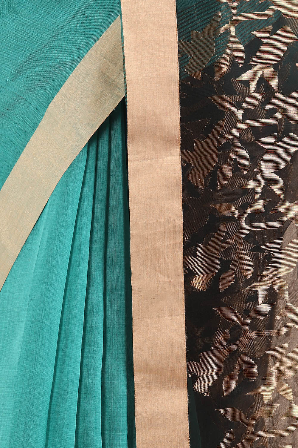 Light Blue Pure Silk Cotton Bengal Saree image number null