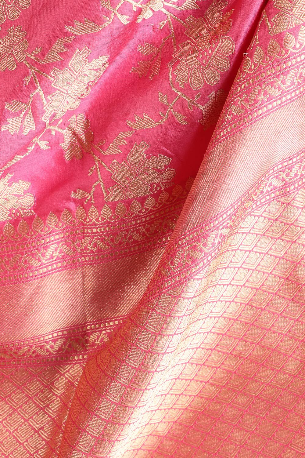 Pink Pure Silk Kadwa Banarasi Saree image number null