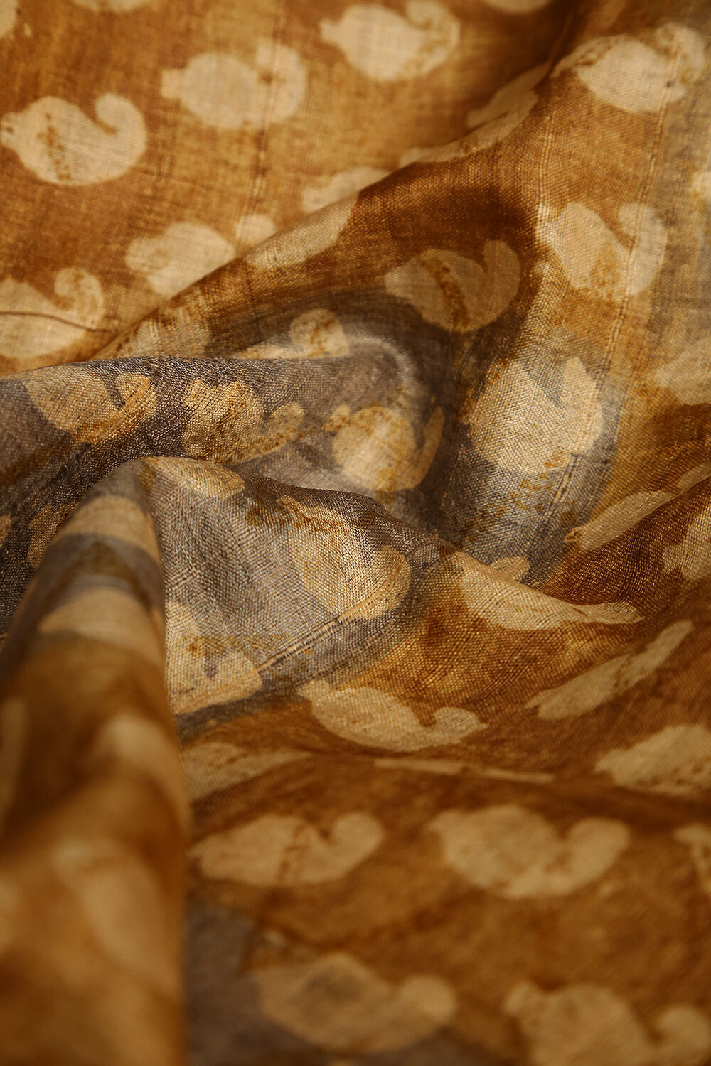 Multicolored Block-printed Pure Tussar Silk Suit Set image number null