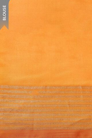 Orange Silk Viscose Cutwork Banaras  Saree thumbnail image number null