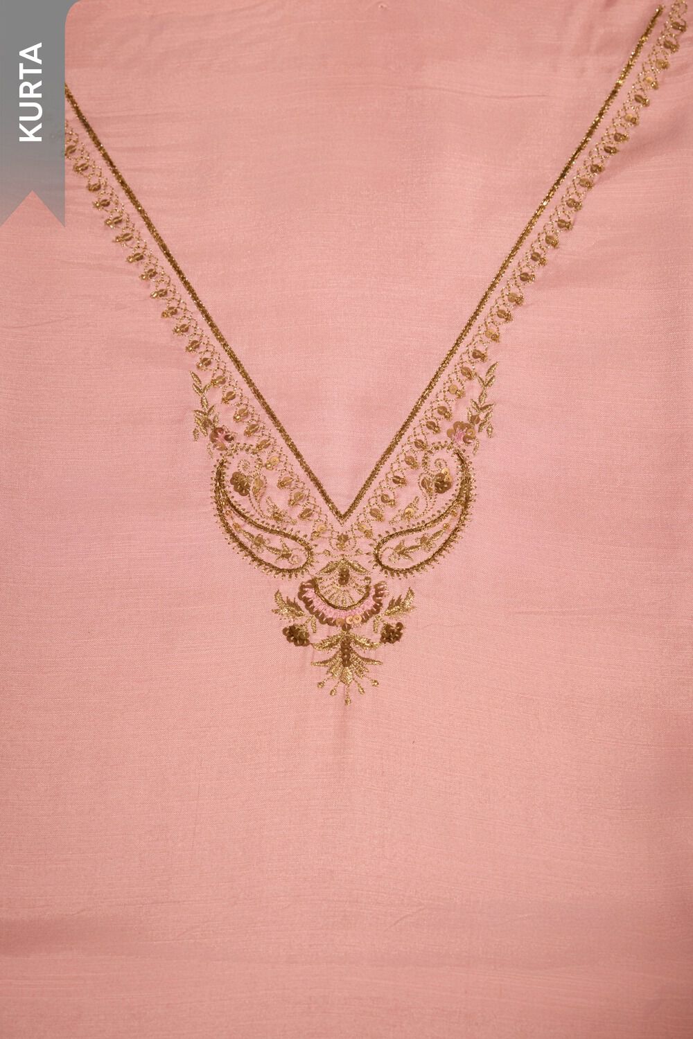 Light Pink Viscose Embroidered Unstitched Suit Set image number null