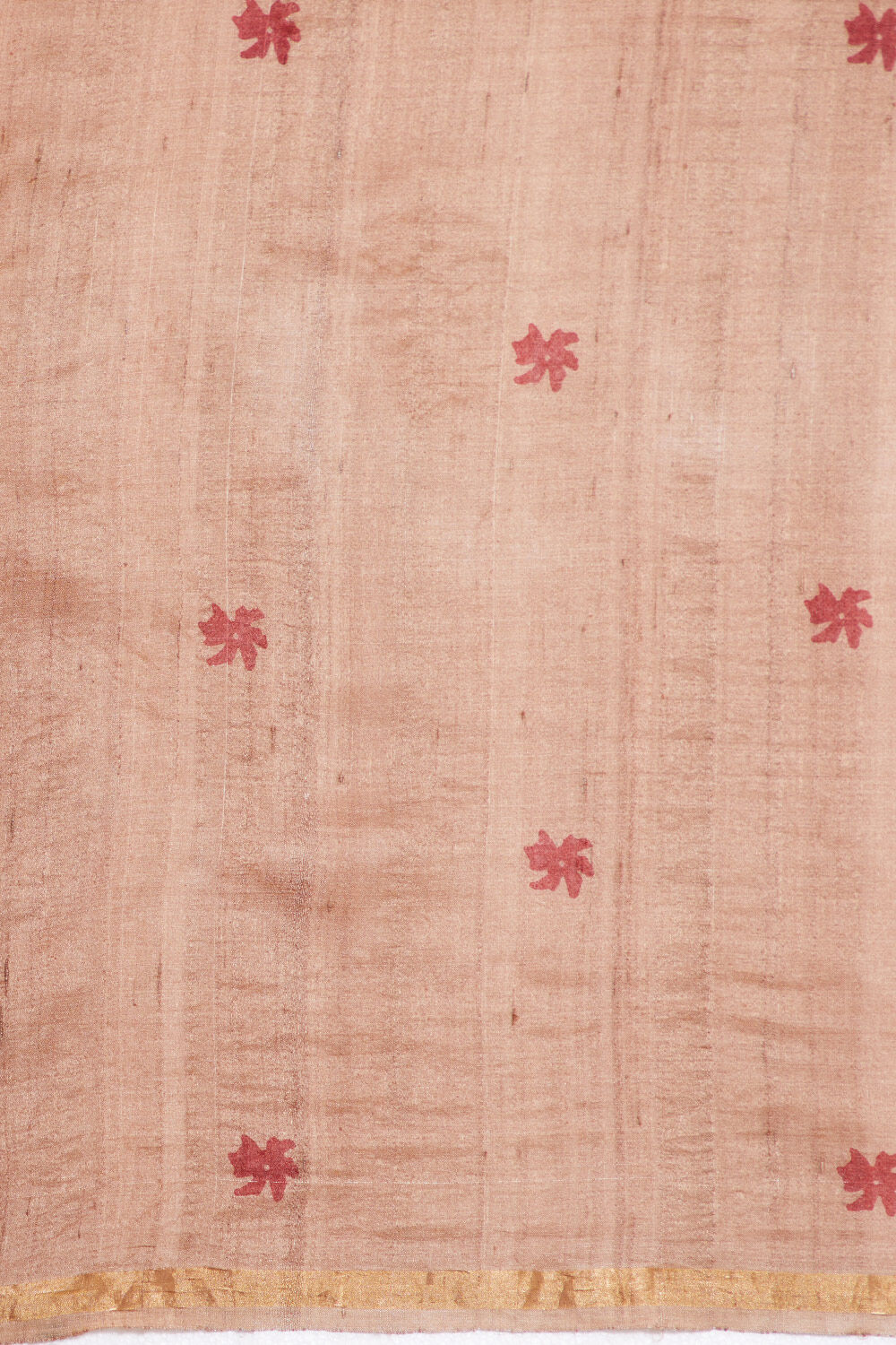 Red Chattisgarh Pure Tussar Silk Hand Painted Saree image number null