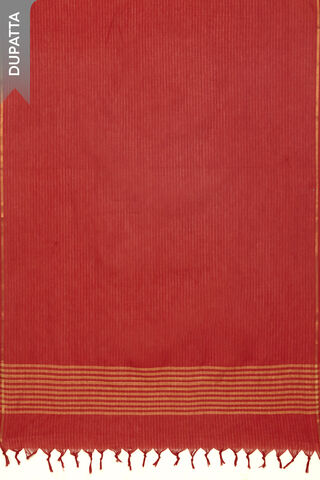 Dark Orange Woven Pure Cotton Unstitched Suit Set thumbnail image number null