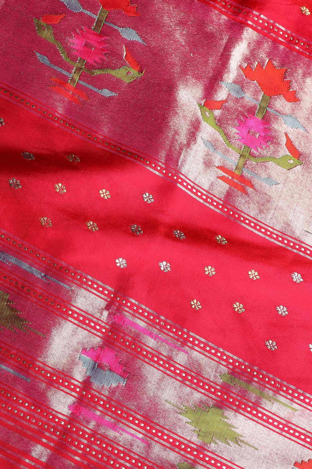 Pink Pure Silk Paithani Saree image number null