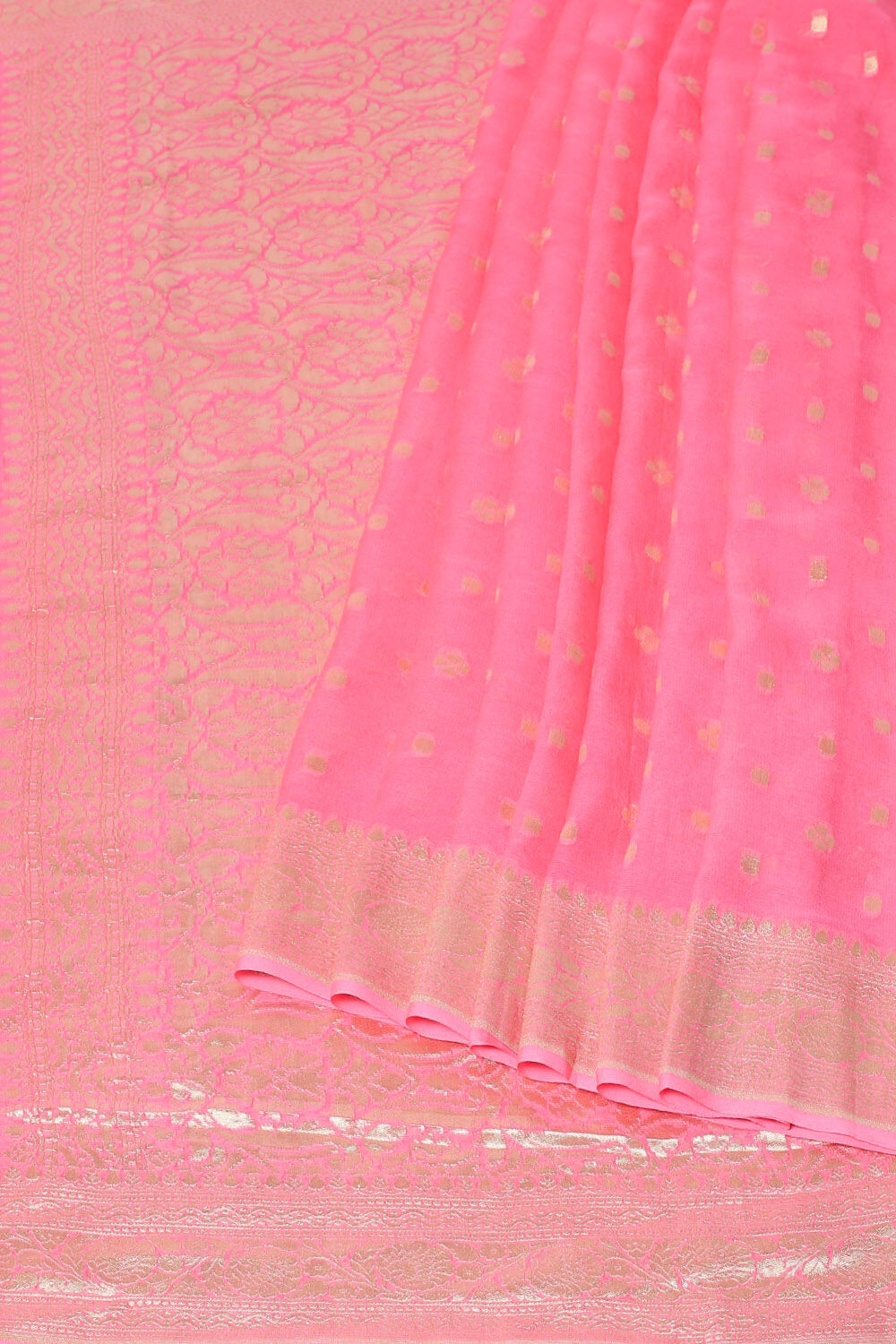 Pink Pure Georgette Banarasi Saree image number null