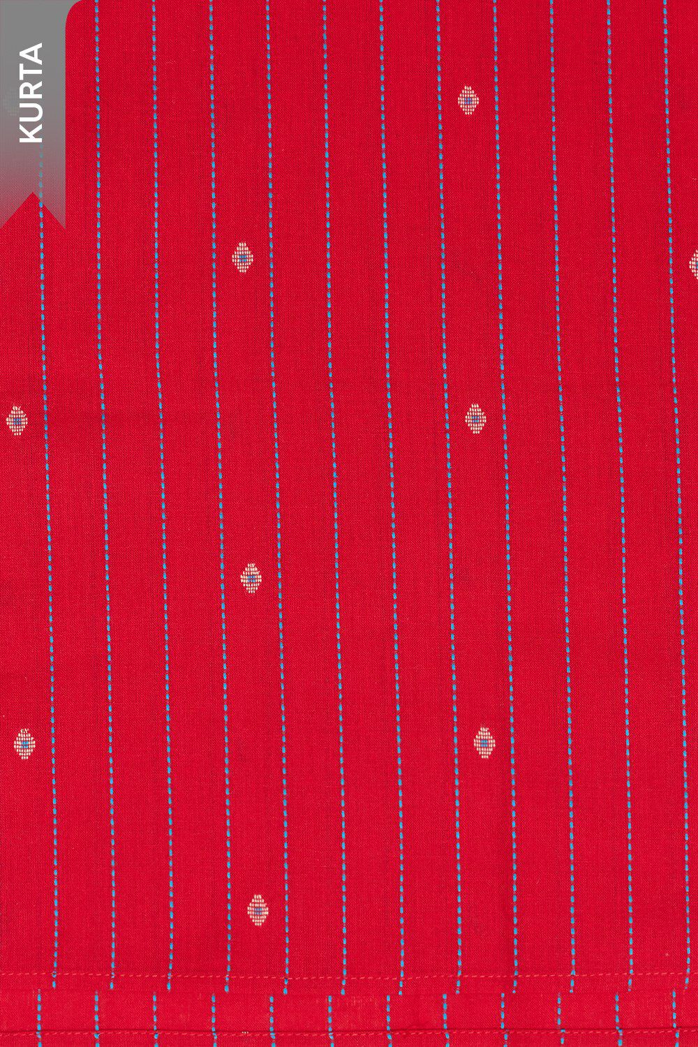 Red Woven Pure Cotton Unstitched Suit Set image number null