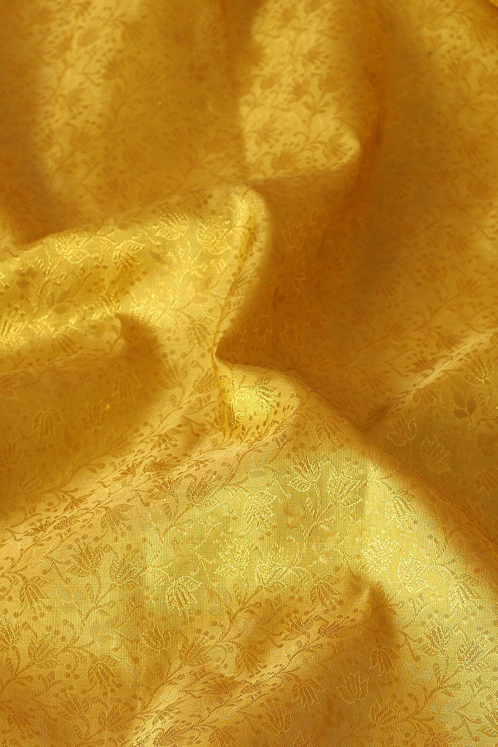 Light Yellow Pure Silk Kanjivaram Saree image number null