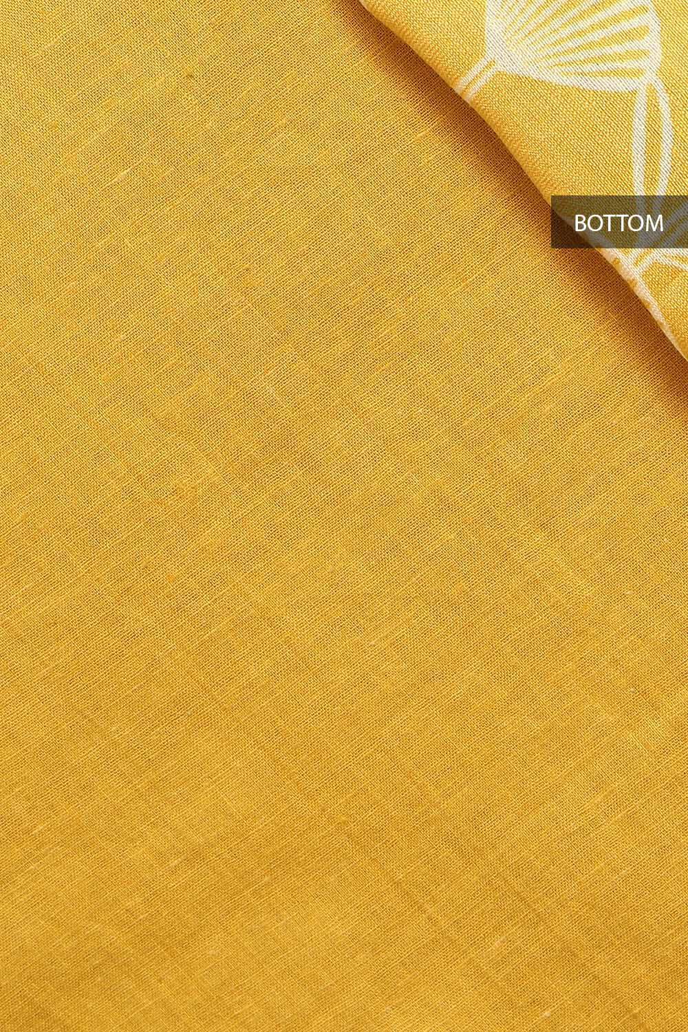 Yellow Silk Cotton Printed Unstitched Suit Set image number null