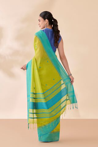 Light Green Woven Pure Cotton Bengal Saree thumbnail image number null