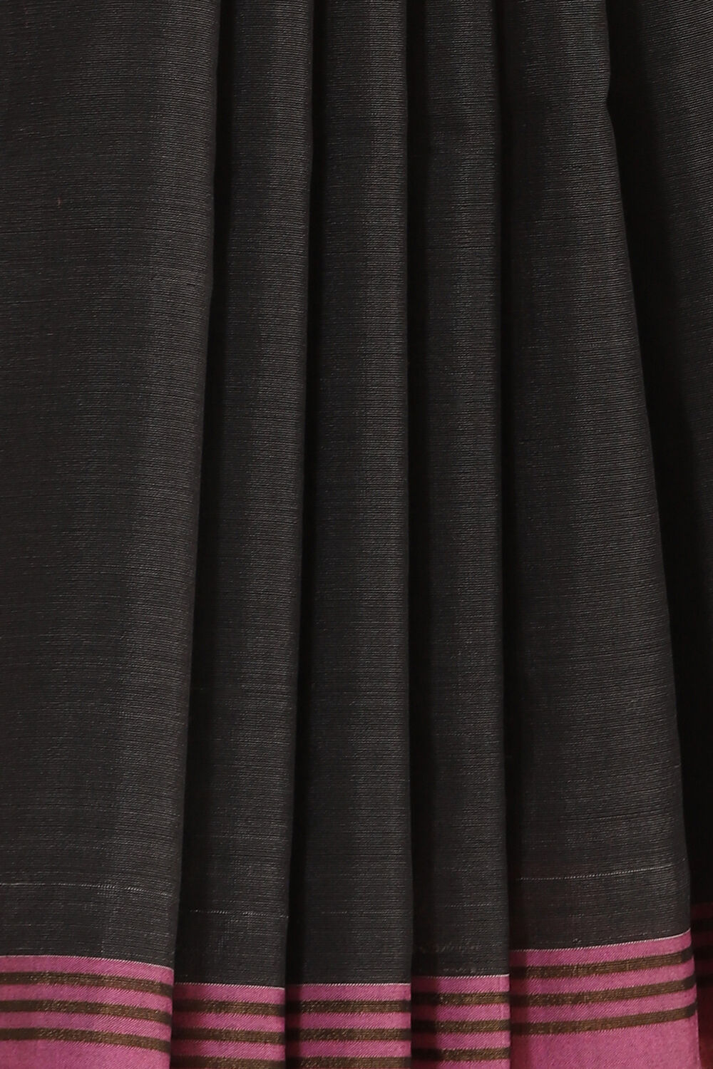 Black Handwoven Bengal Pure Silk Cotton Saree image number null