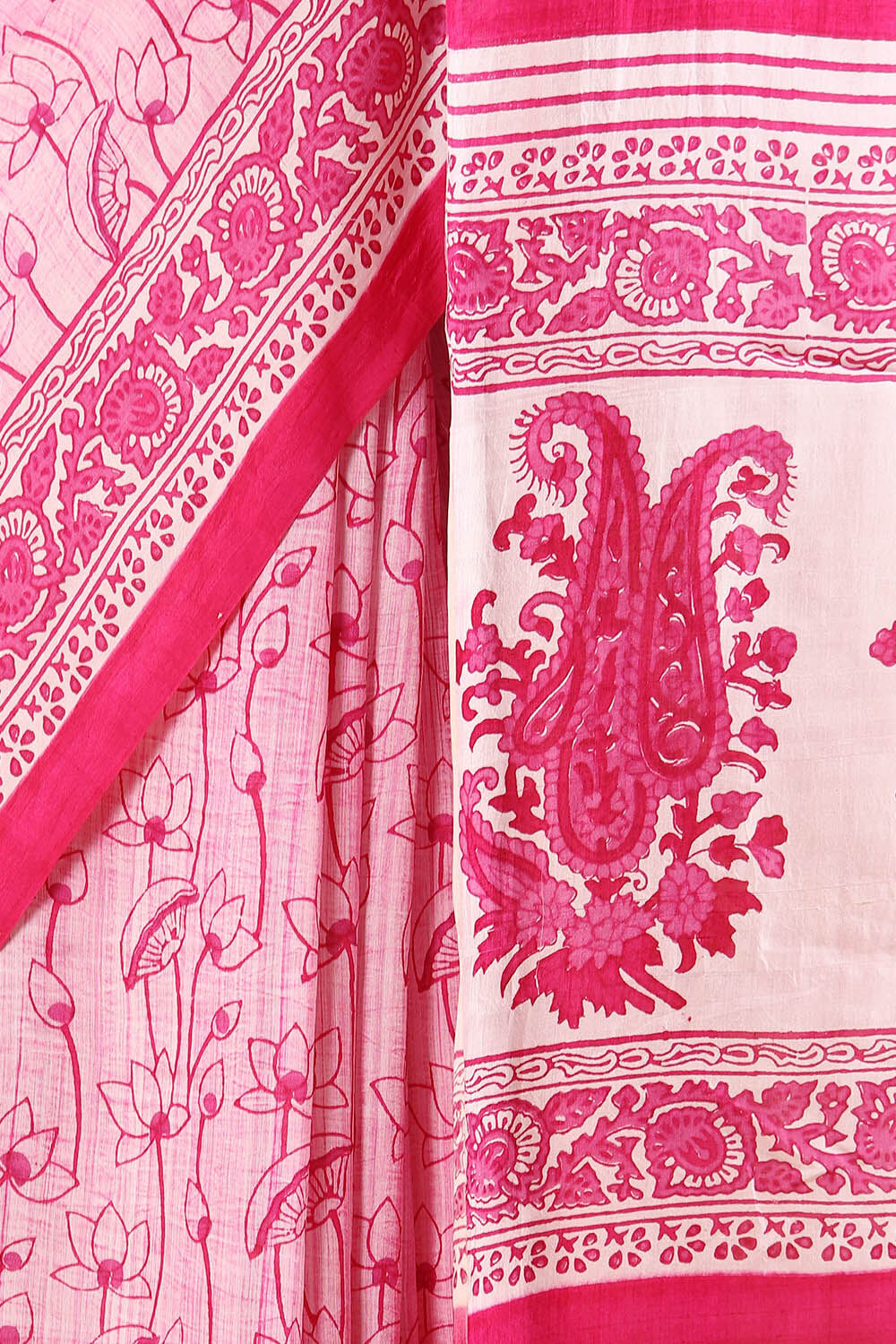 Pink Pure Silk Printed Saree image number null