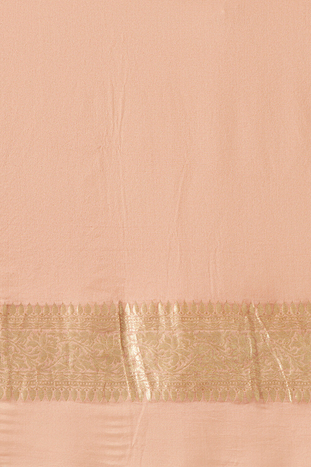 Light Orange Pure Crepe Embroidered Saree image number null
