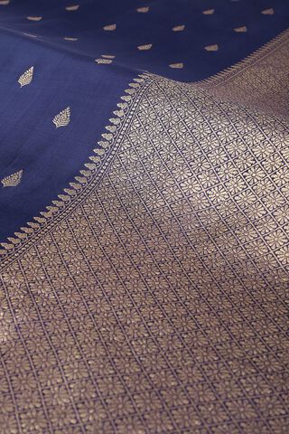 Dark Blue Silk Viscose Woven Saree thumbnail image number null