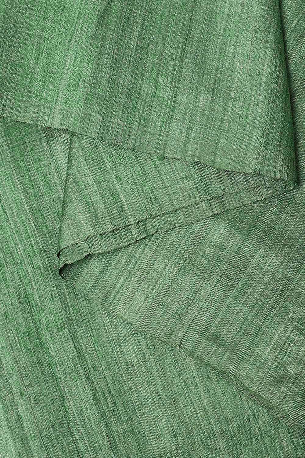 Green Pure Silk Tussar Jamdani Saree image number null