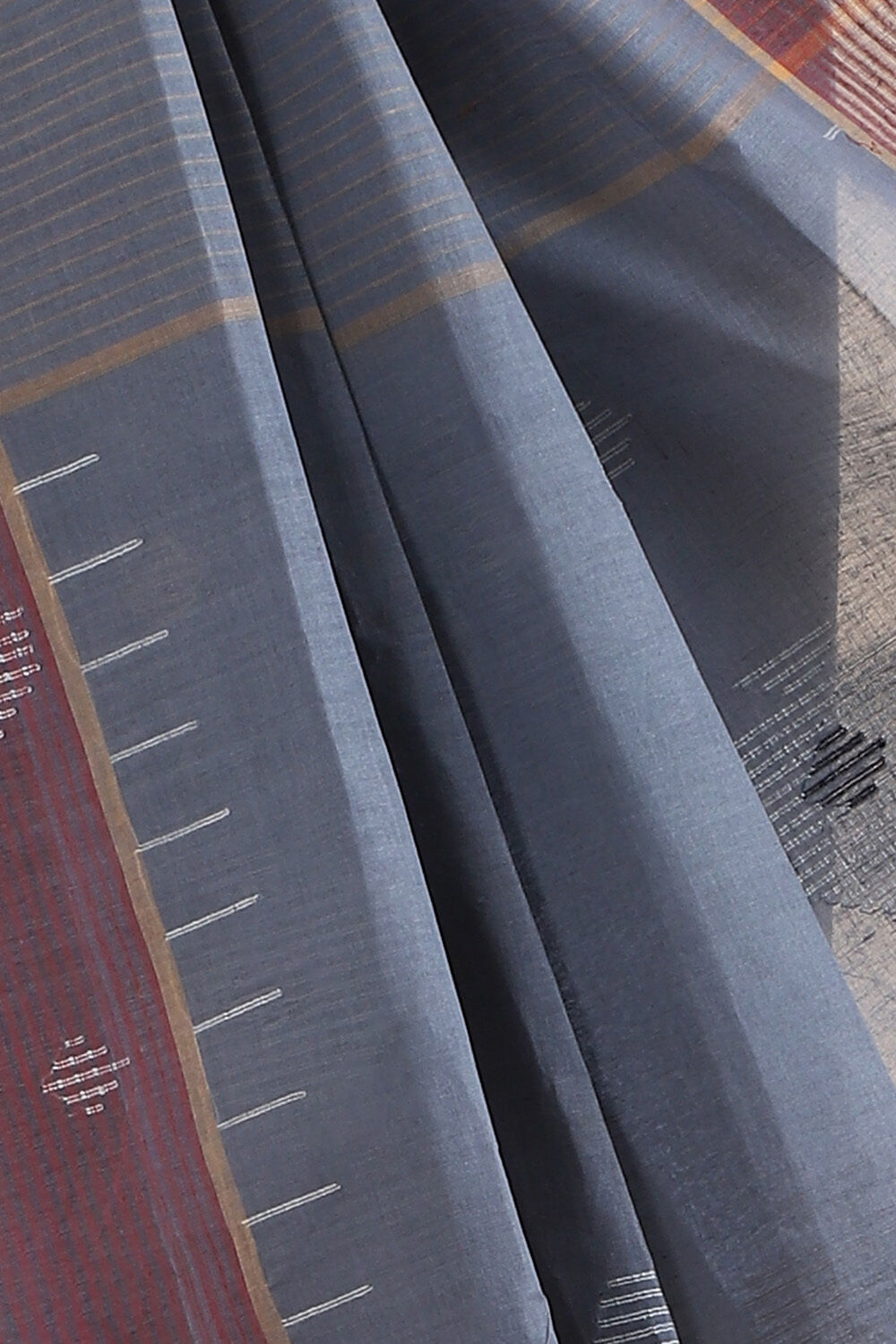 Grey Pure Cotton Bengal Saree image number null
