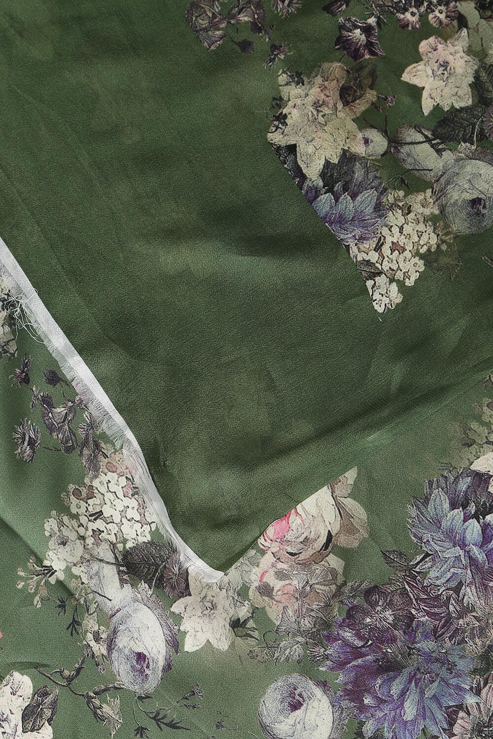 Green Viscose Crepe Digital Printed Saree image number null