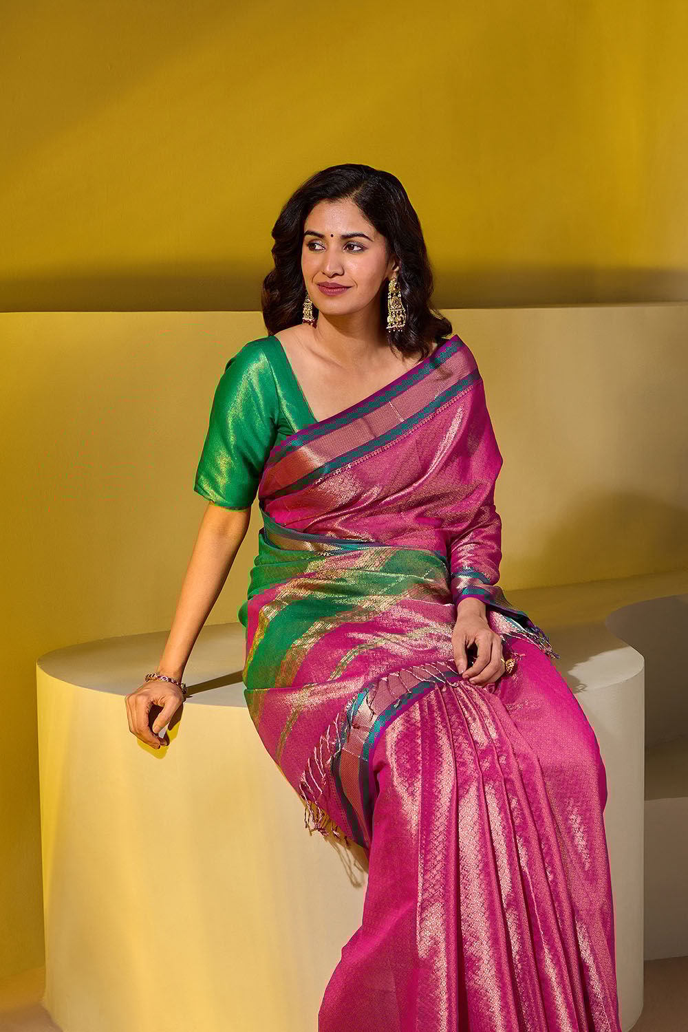 Brocade silk sarees wedding new arrivals