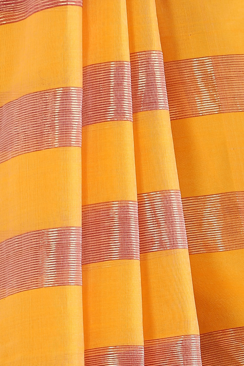 Yellow Pure Silk Cotton Maheswari Saree image number null