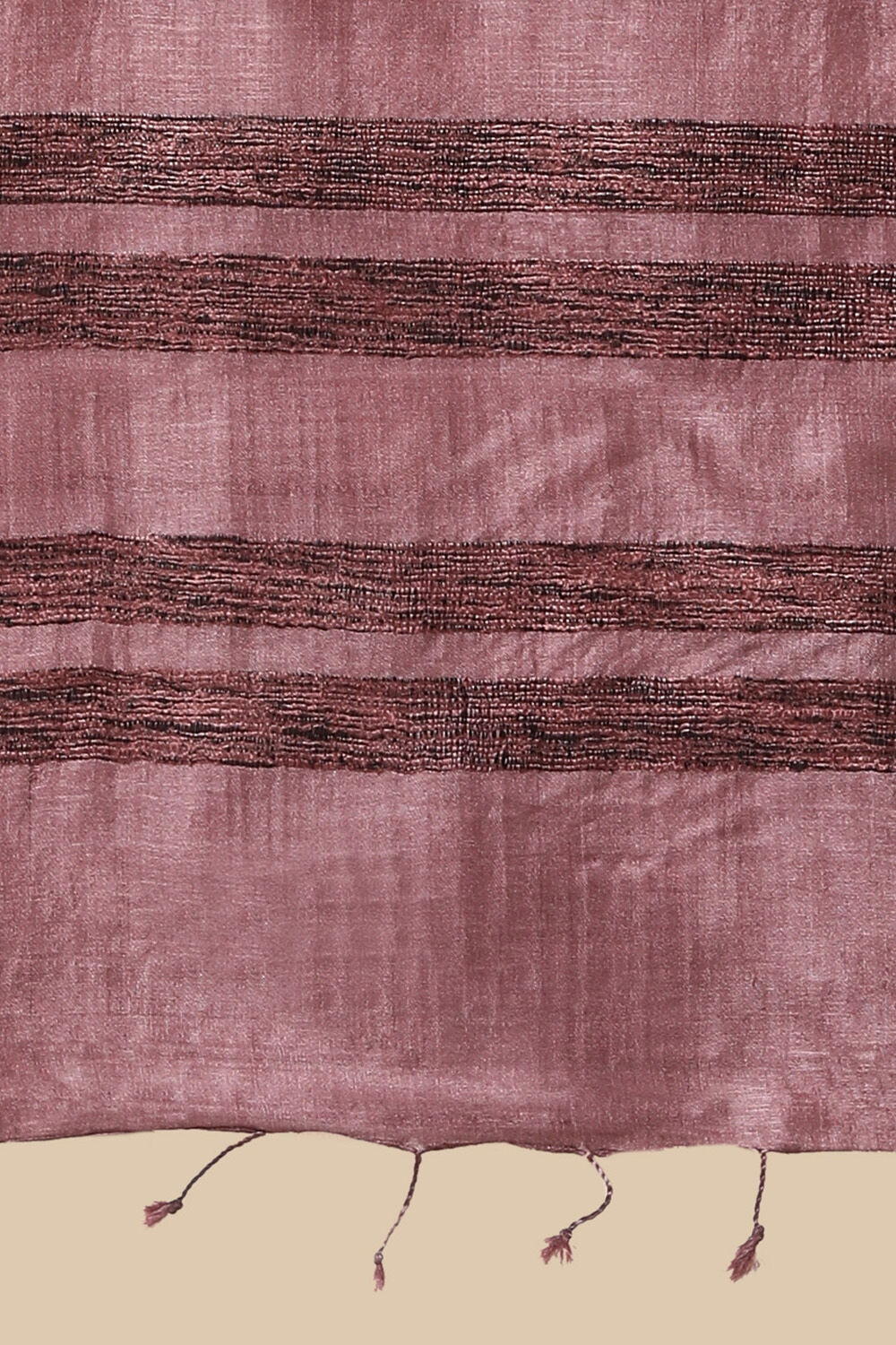 Light Pink Pure Tussar Silk Woven Saree image number null