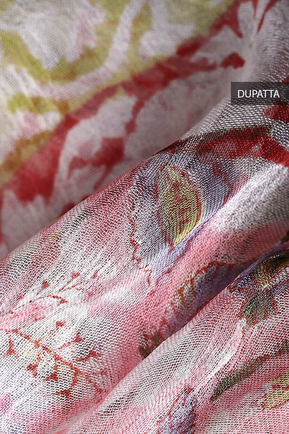 Light Pink Cotton Block Printed Unstitched Suit Set image number null