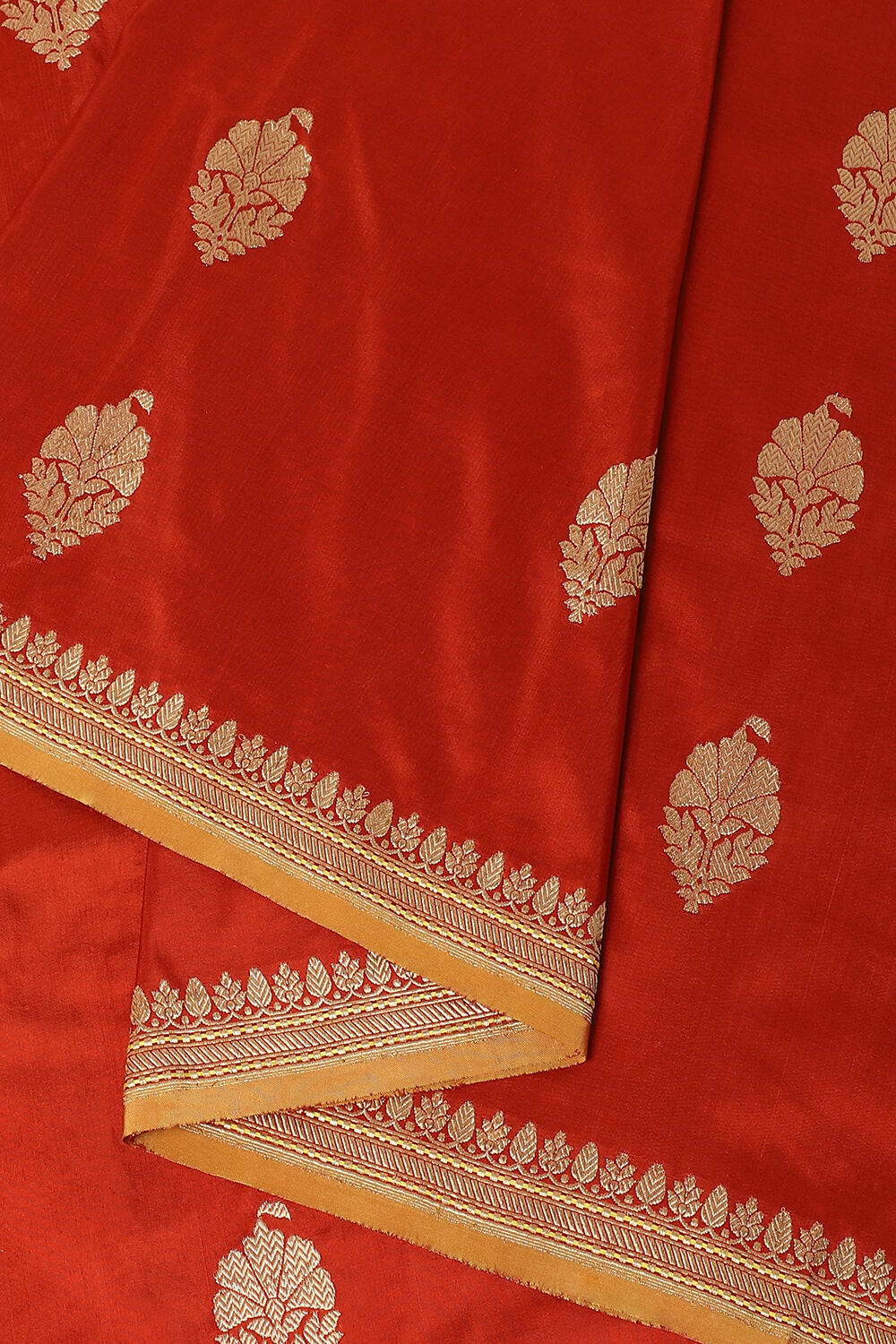Orange Pure Silk Banarasi Saree image number null