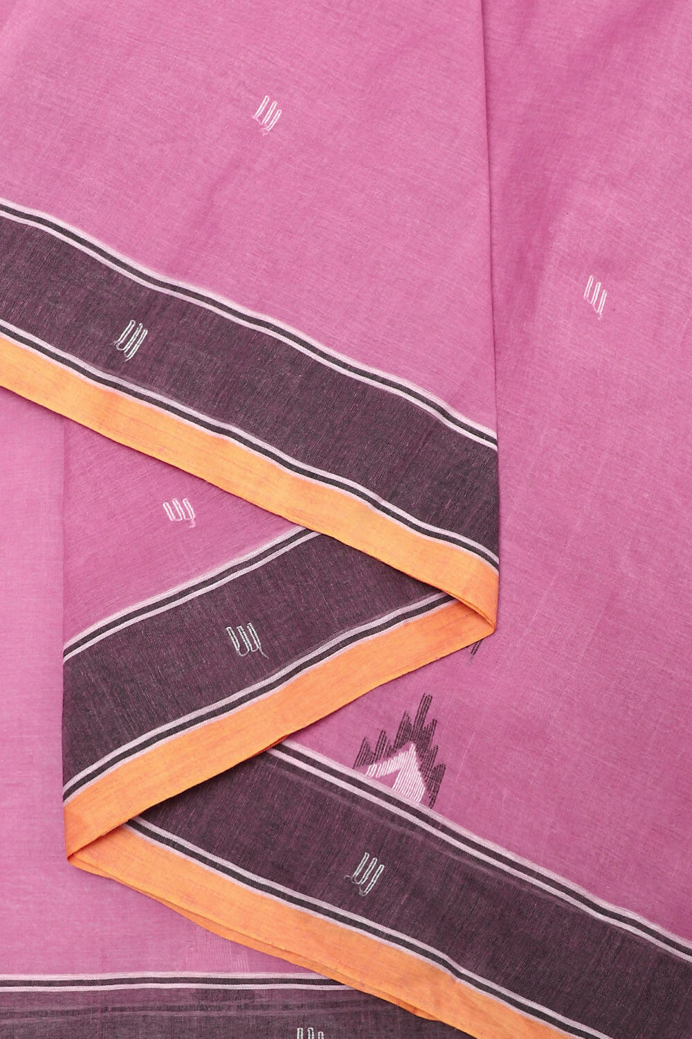Light Pure Pink Cotton Bengal Saree image number null