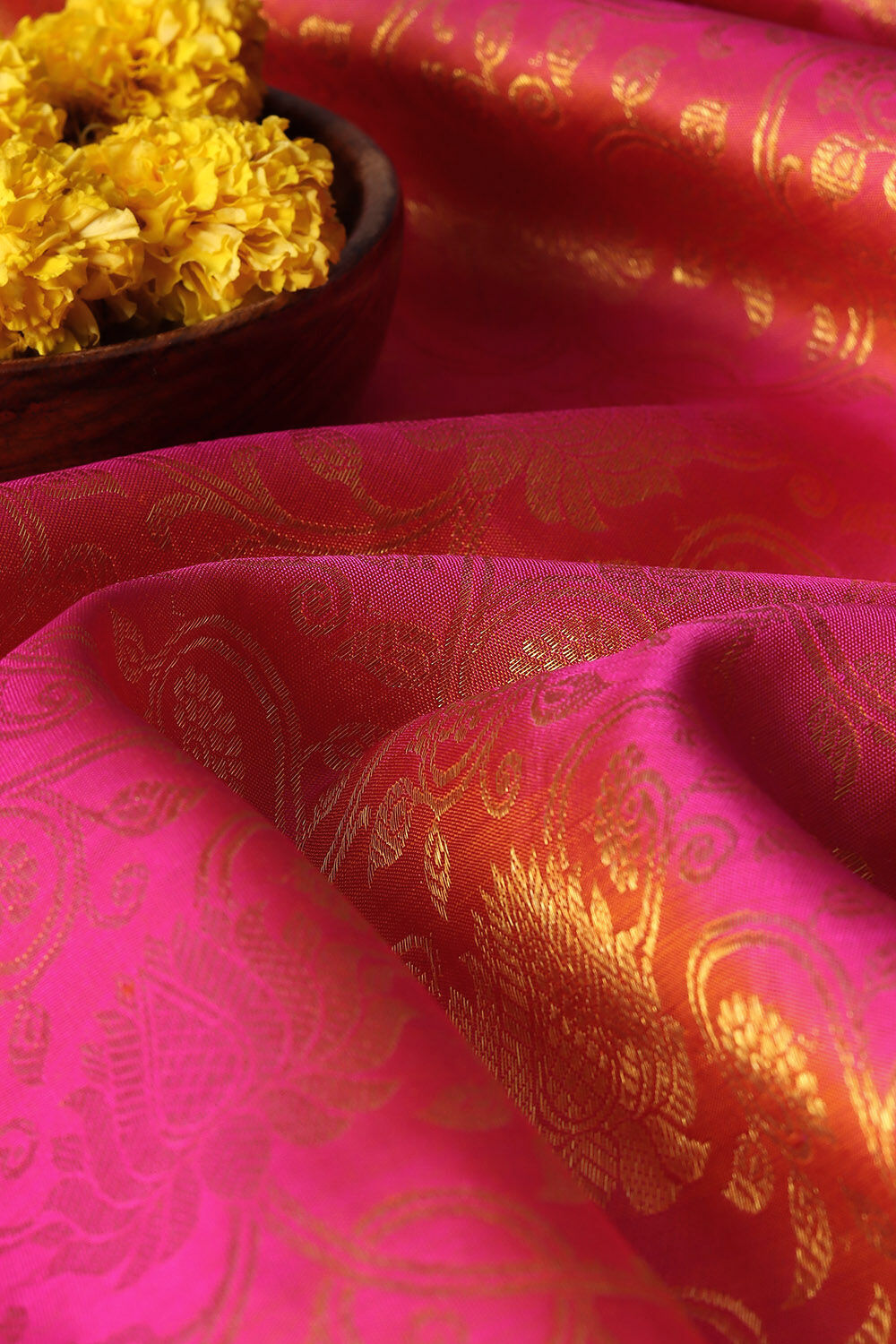 Pink Pure Silk Kanjivaram Saree image number null