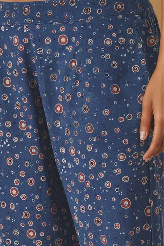Blue Pure Cotton Ajrakh Trouser thumbnail image number null