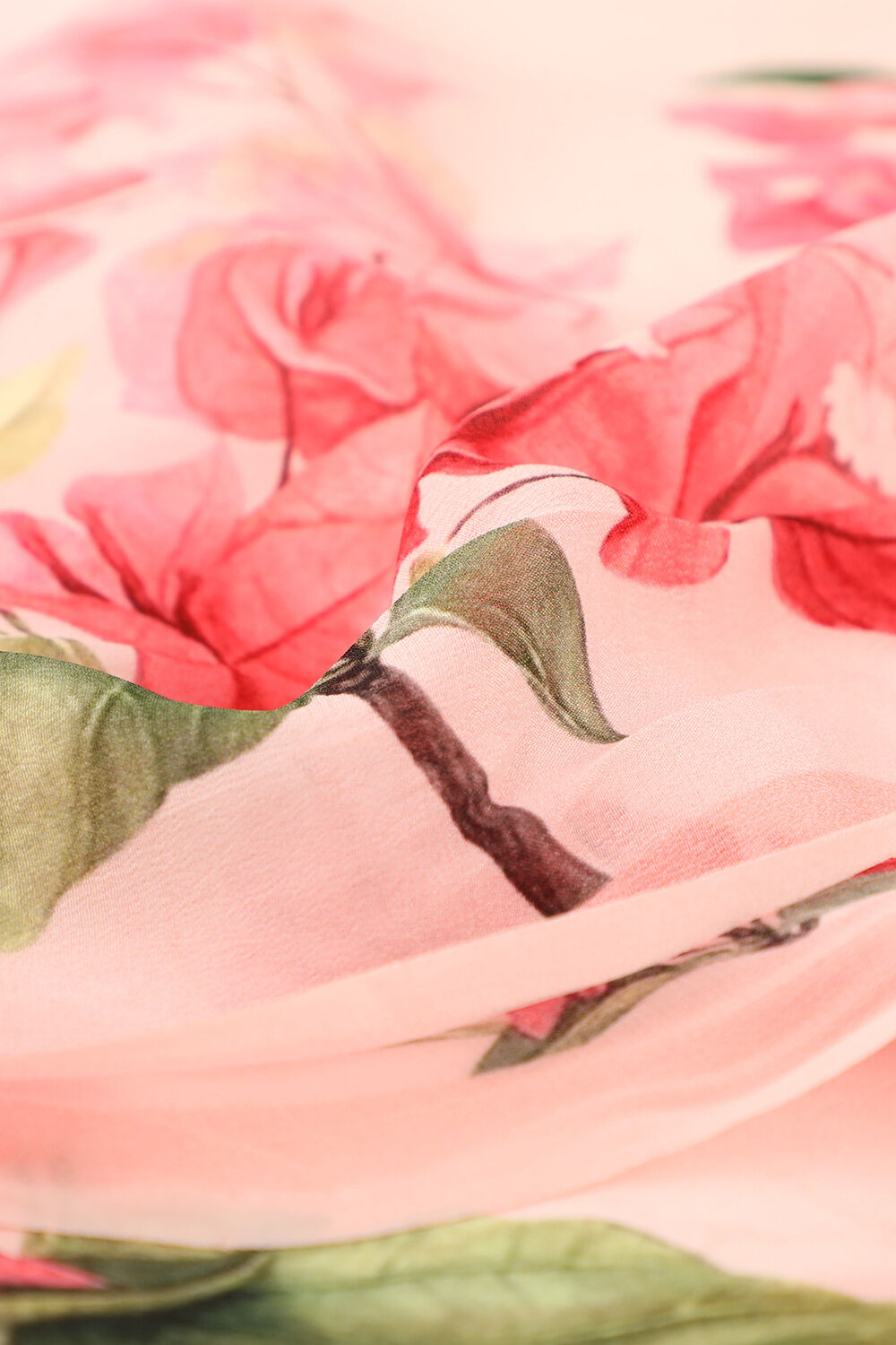 Light Pink Viscose Crepe Digital Print Saree image number null