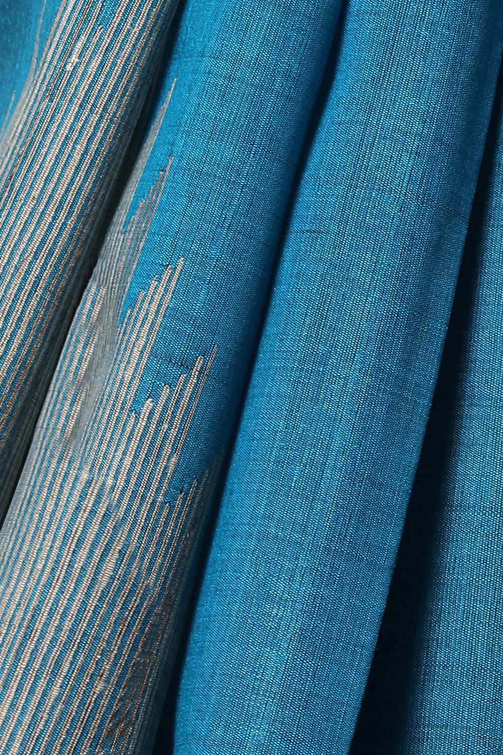 Blue Pure Silk Tussar Woven Saree image number null