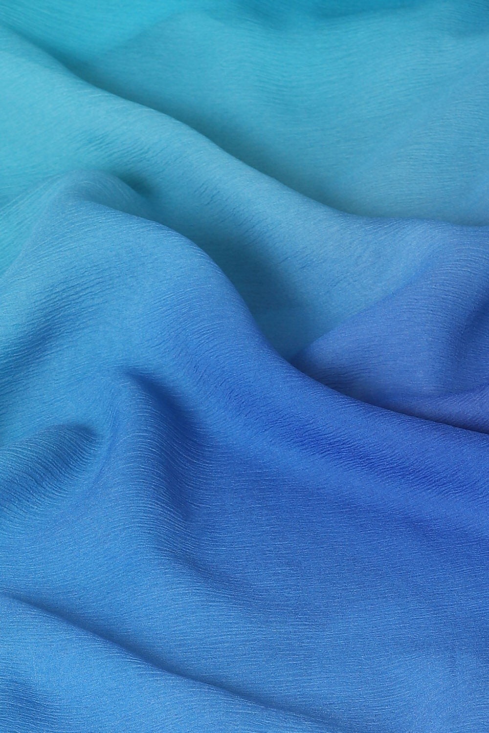 Blue Pure Chiffon Digital Printed Saree image number null