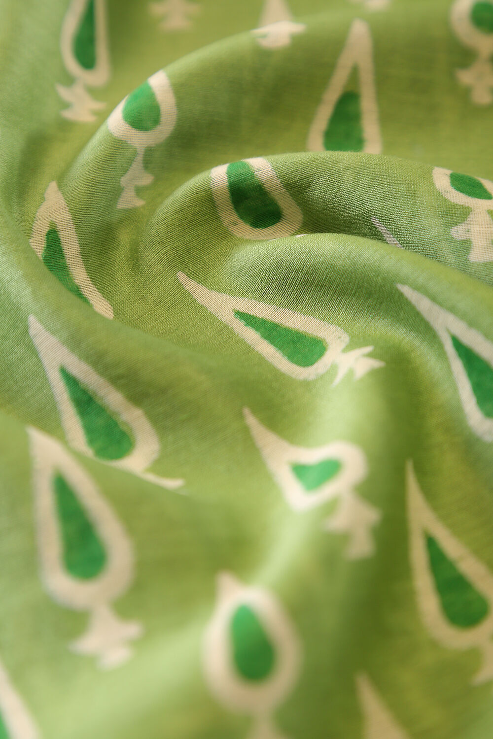 Blue Green Pure Silk Cotton Suit Set image number null