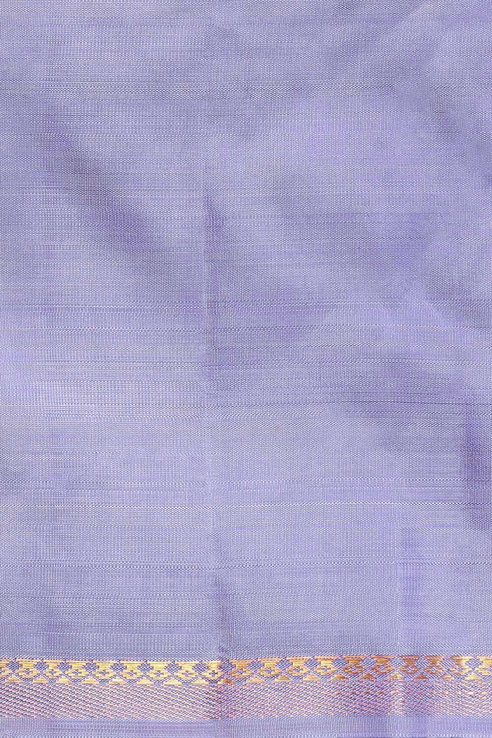 Violet Pure Silk Kanjivaram Saree image number null