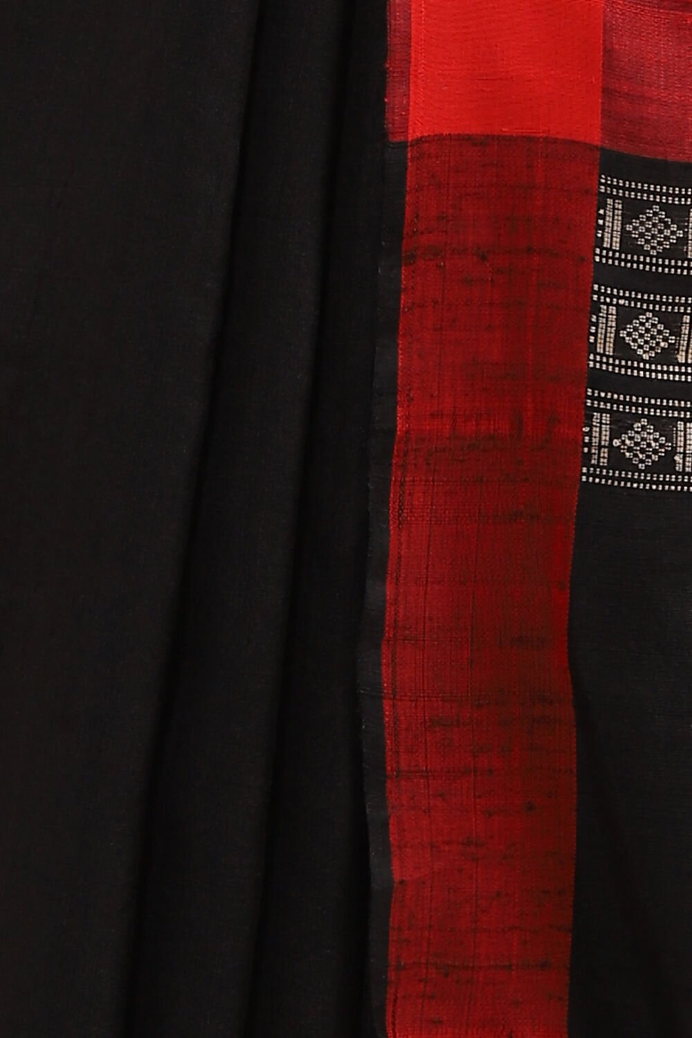 Black Pure Silk Woven Saree image number null