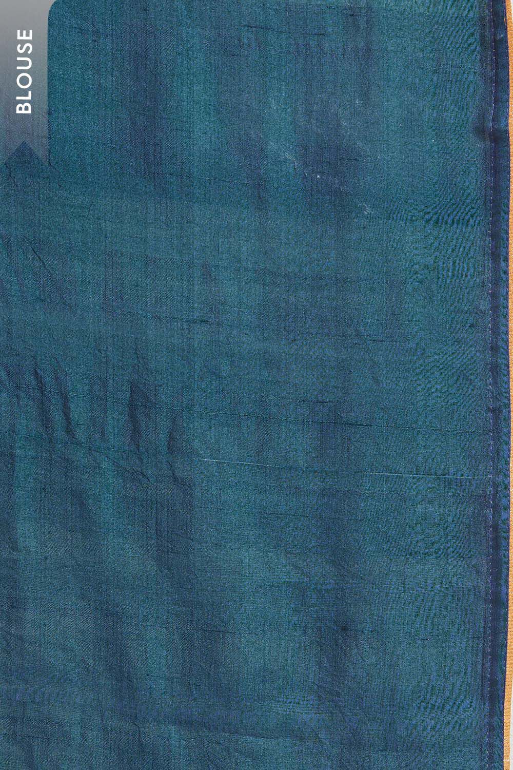 Off White Murshidabad Pure Silk Hand Painted Saree image number null