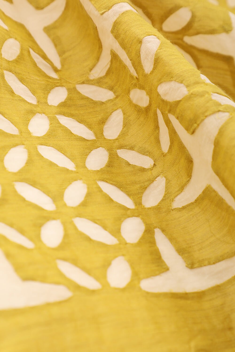 Green Craft Pure Tussar Silk Applique Saree image number null