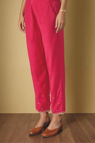 Pink Viscose Aari Trouser thumbnail image number null