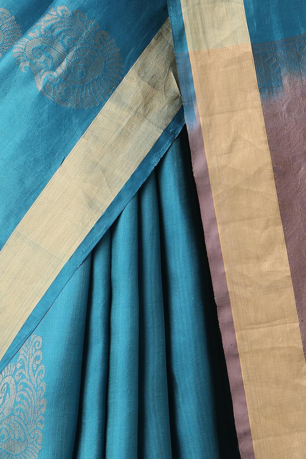 Light Blue Pure Silk South Saree image number null