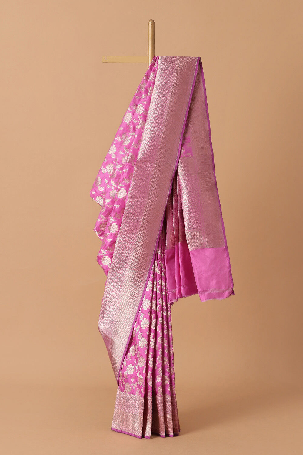 Light Pink Pure Silk Banarasi Saree image number null