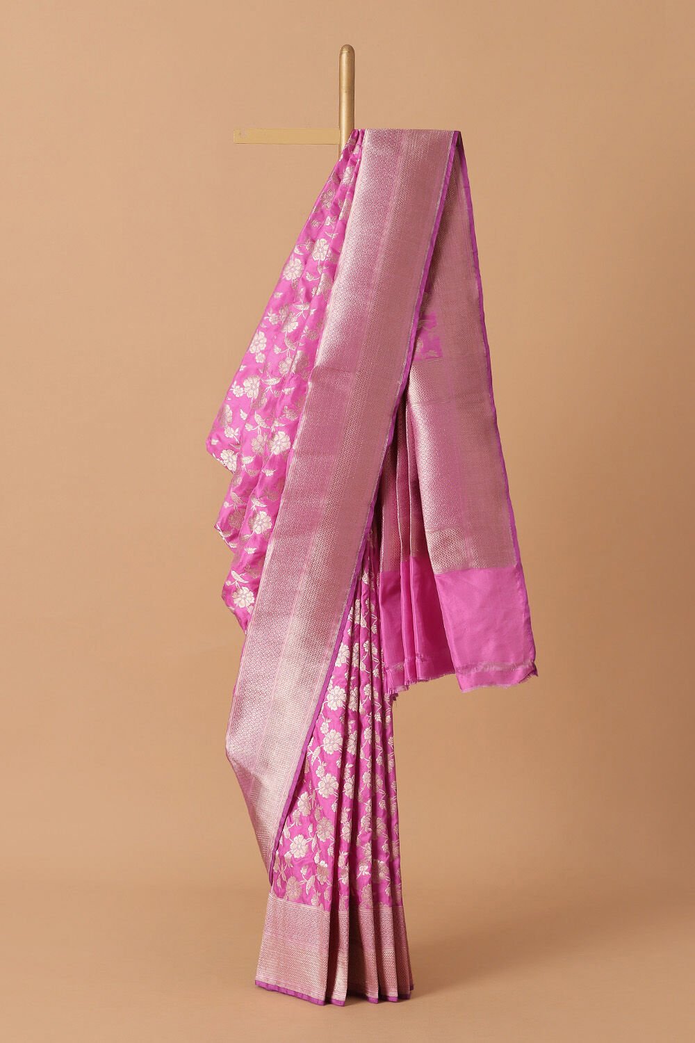 Light Pink Pure Silk Banarasi Saree image number null