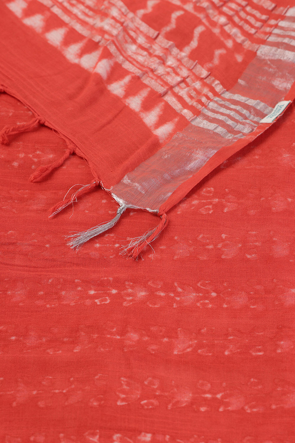 Light Red Cotton Viscose Rajasthan Block Printed Saree image number null