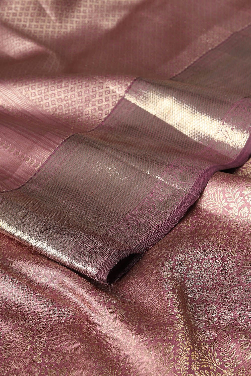 Pink Pure Silk Kanjivaram Saree image number null