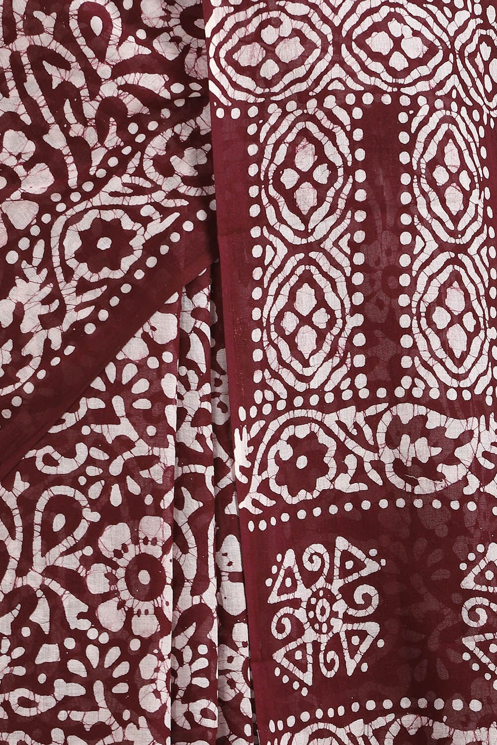 Brown Pure Cotton Batik Saree image number null